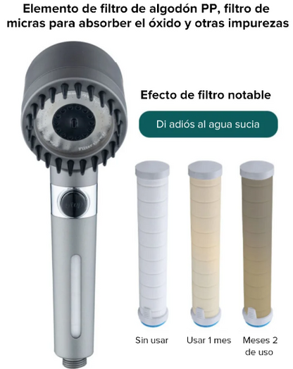 Cabezal de Ducha WaterPRO™ + 3 Filtros gratis + Cepillo Masajeador de regalo (hasta acabar existencias)