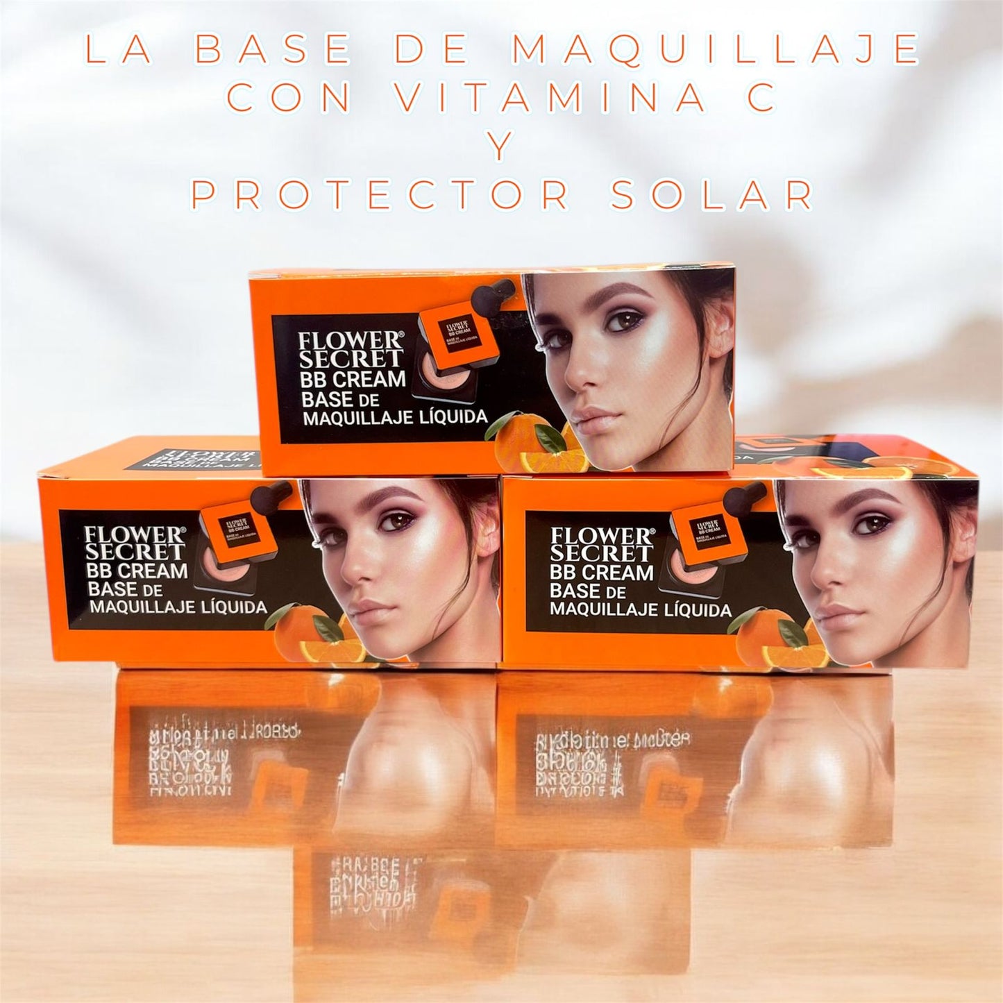 Flower Secret™ - Base de Maquillaje con Vitamina C y Protector Solar