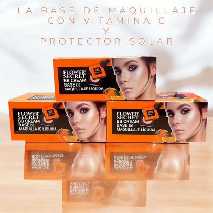 Flower Secret™ - Base de Maquillaje con Vitamina C y Protector Solar